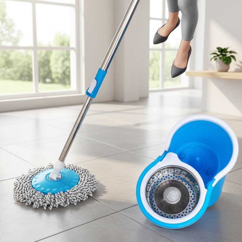 Rapid Dehydration Mop Dunn Cloth Dual Drive Lightweight HandFree