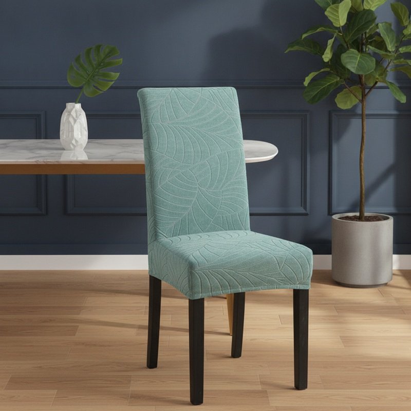 Large leaves Office chair cover Stool Protector Stretch Onepiece Jacquard Waterproof and durable Sof