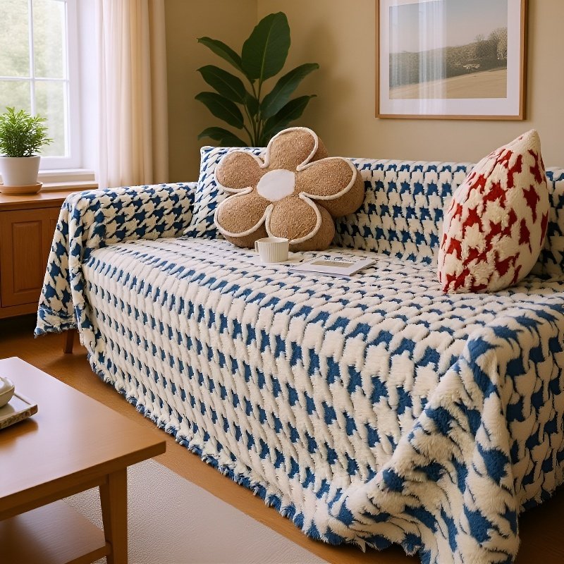 タイガーバードパターンウールカバー フルカバーソファタオル