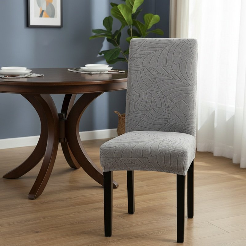 Large leaves Office chair cover Stool Protector Stretch Onepiece Jacquard Waterproof and durable Sof