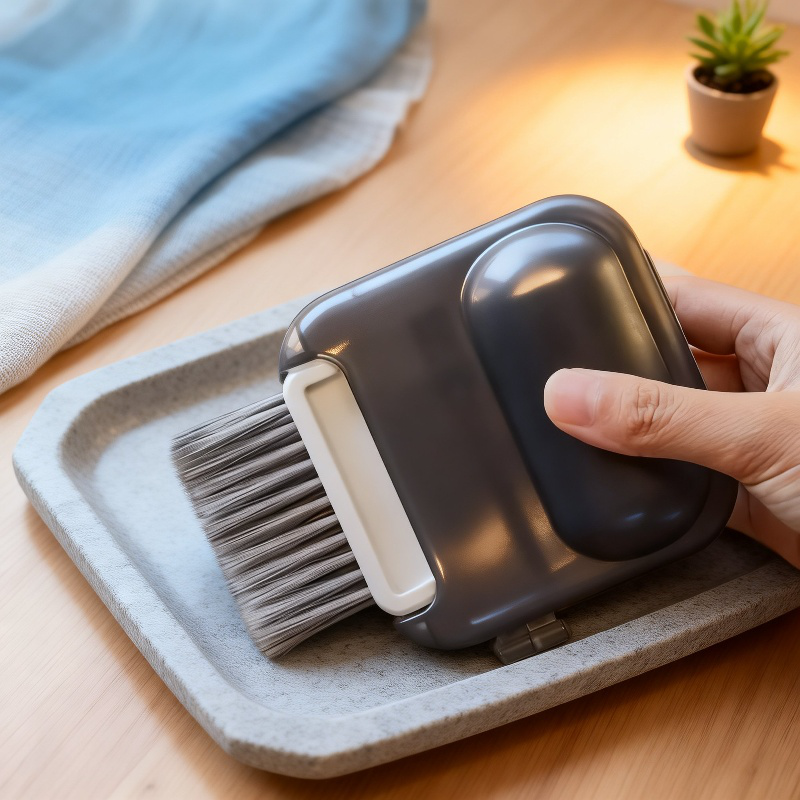 Cepillo limpiando lentes y rejilla de aire acondicionado