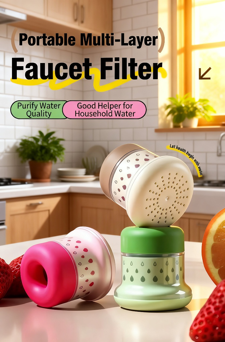 Universal Kitchen Faucet with Rotating Splash-proof Filter Water Purifier