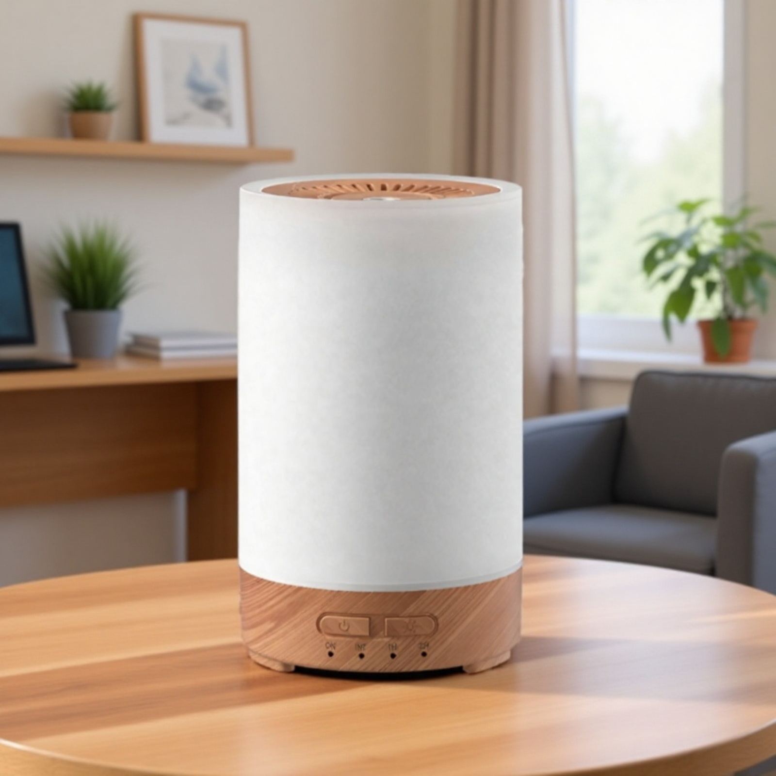 침실에 어울리는 저소음 가습기 사용 모습