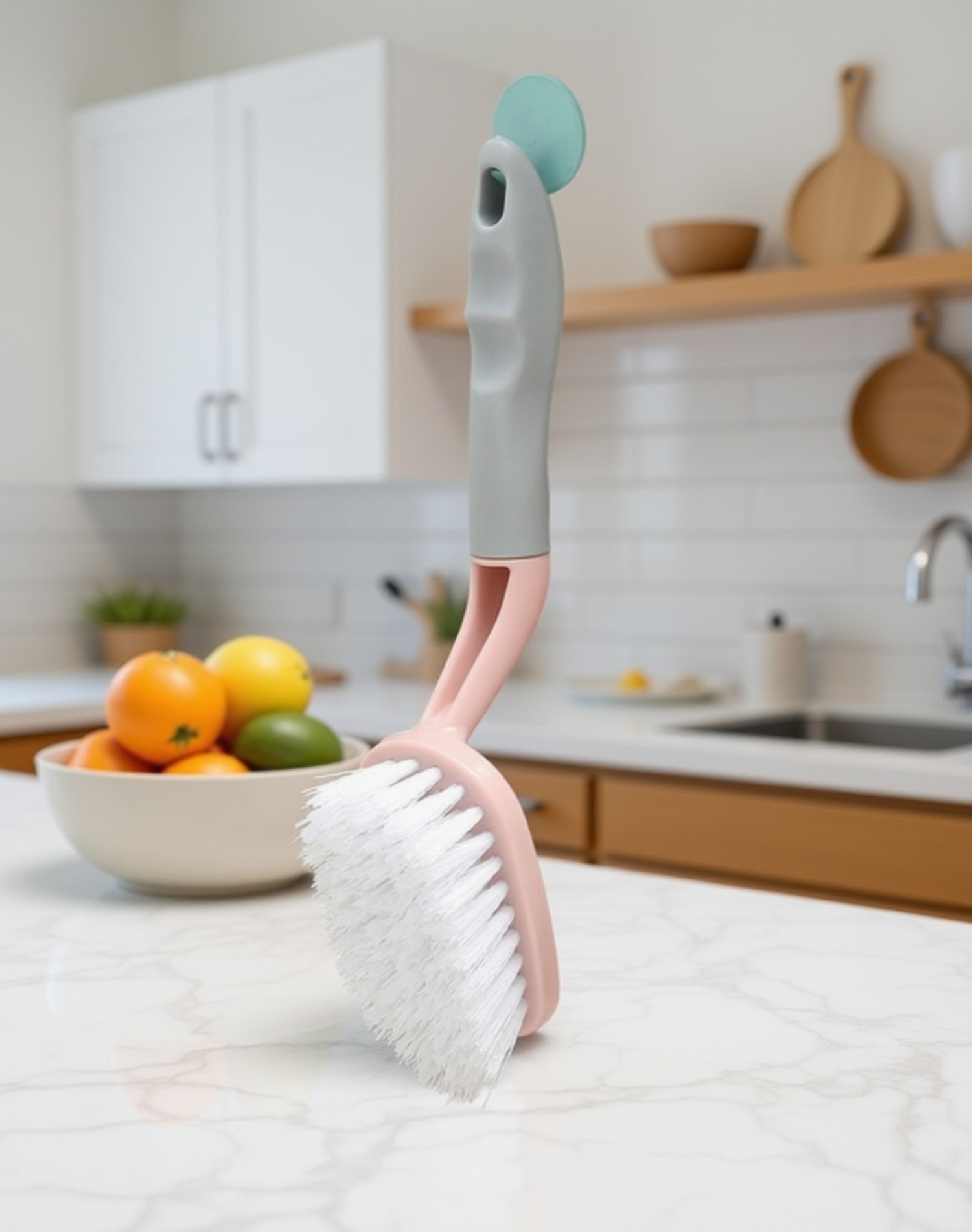 욕실 구석까지 닦는 청소 브러쉬