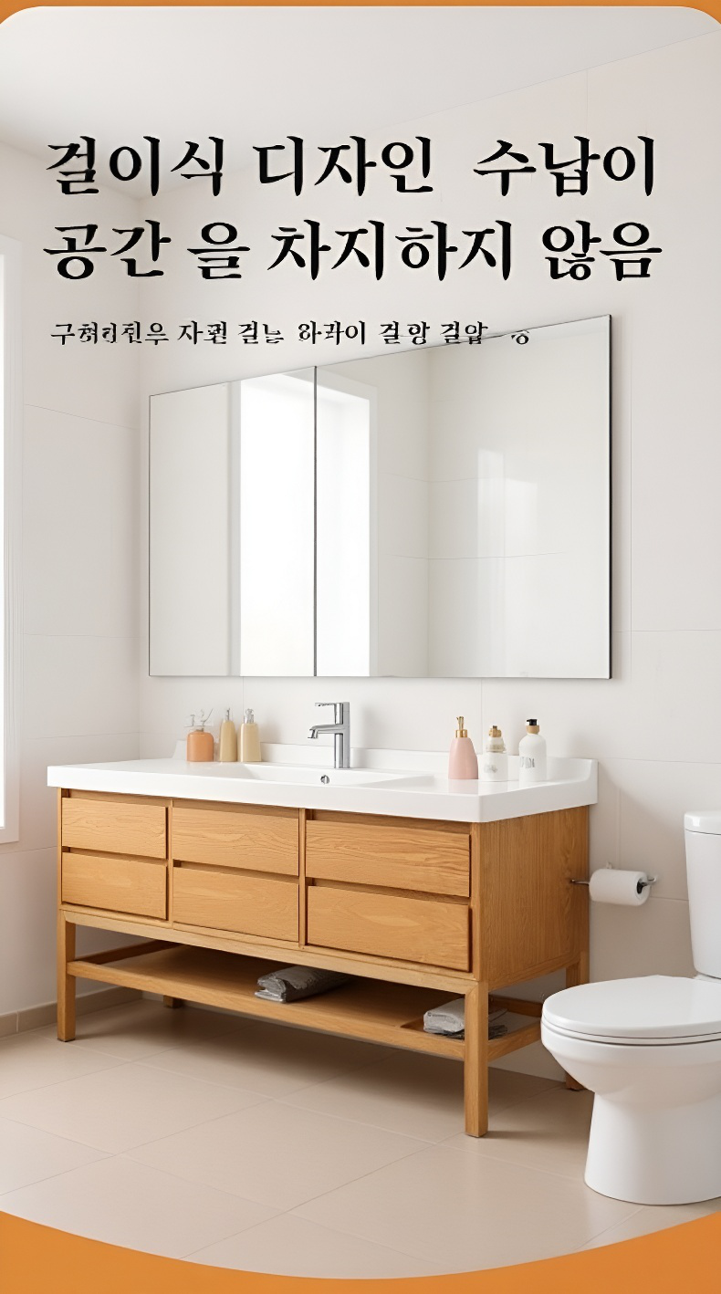 욕실 구석구석 청소하는 브러쉬 모습