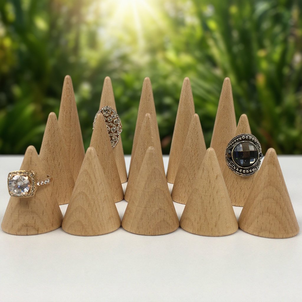 Bukový stojan na prsteny – stylová dekorace