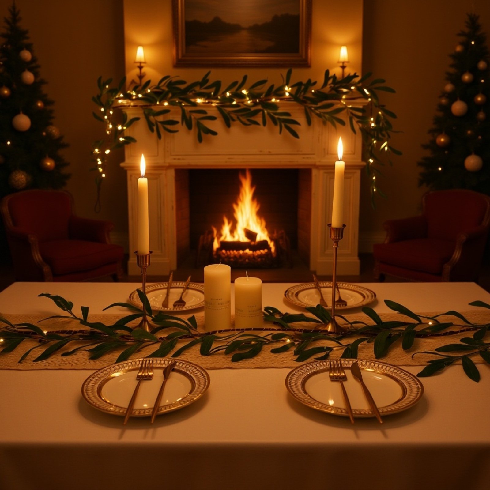 LED 조명이 반짝이는 크리스마스 트리 무드등