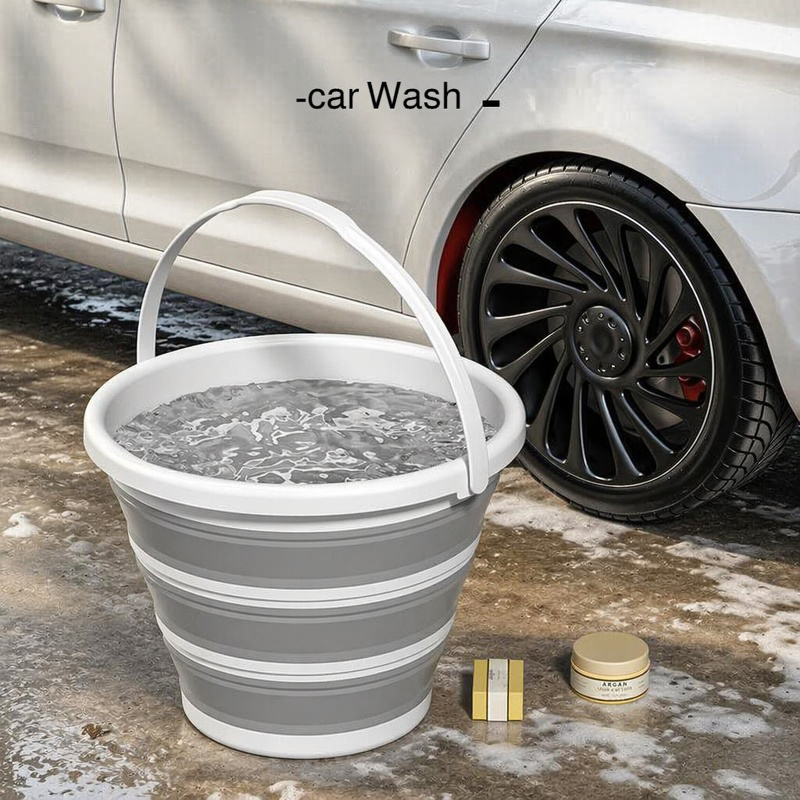 Foldable water bucket, car wash bucket, outdoor travel fishing bucket, water storage bucket, lightwe