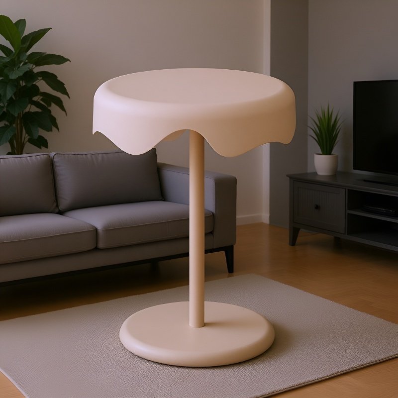 Kompaktní přenosný stolek na zmrzlinu a kávu