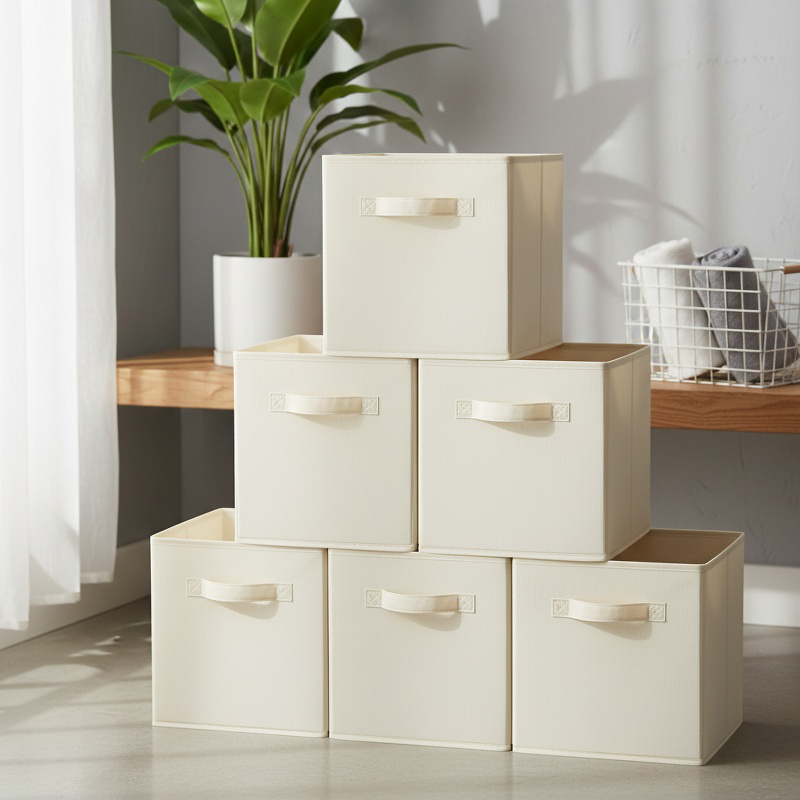 Boîte de rangement en tissu pliable pour armoire