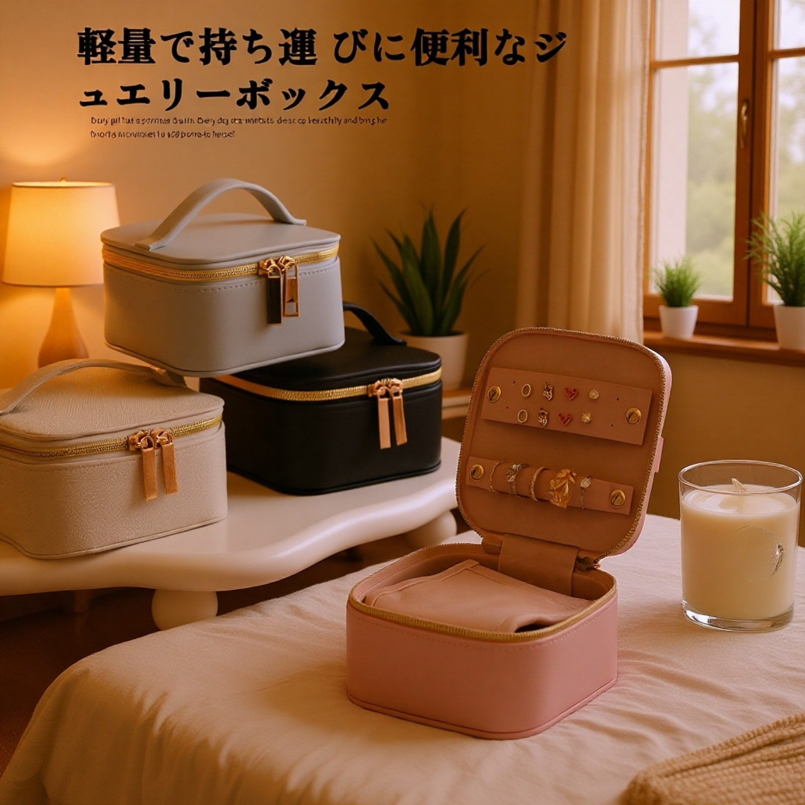 イヤリング・リング収納ケース トラベルポーチ