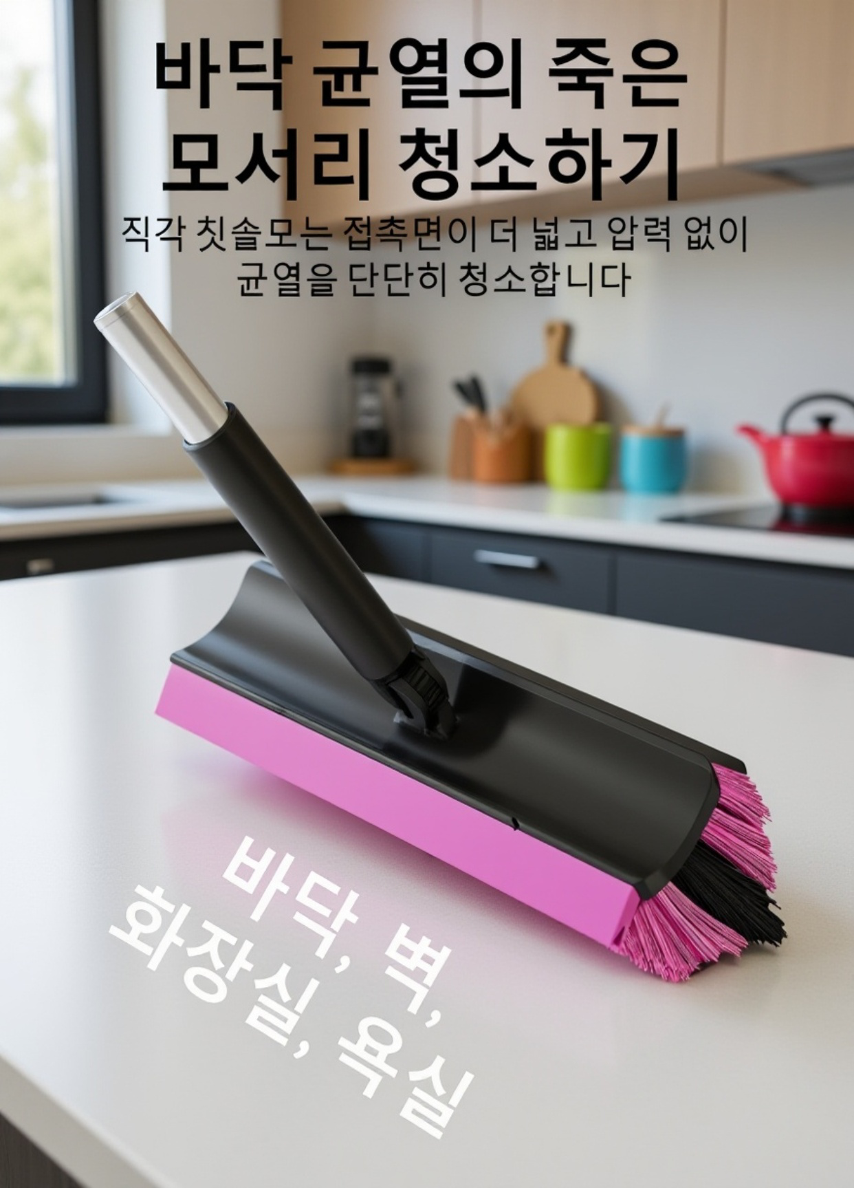 강력한 세정력의 화장실 청소 브러쉬