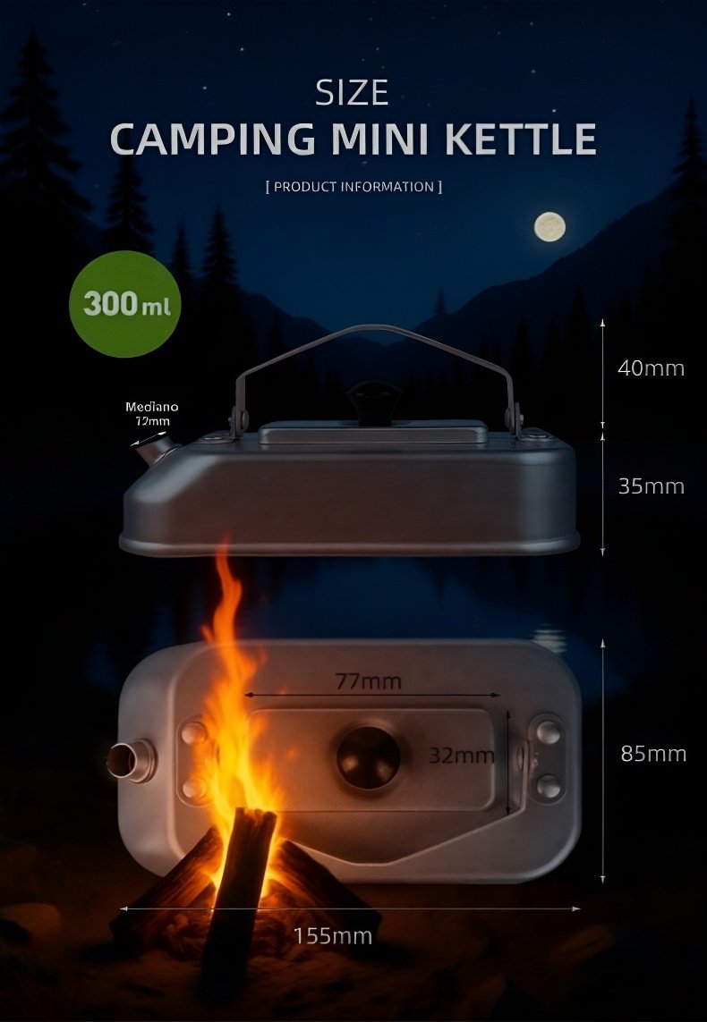 Tetera portátil para senderismo y camping