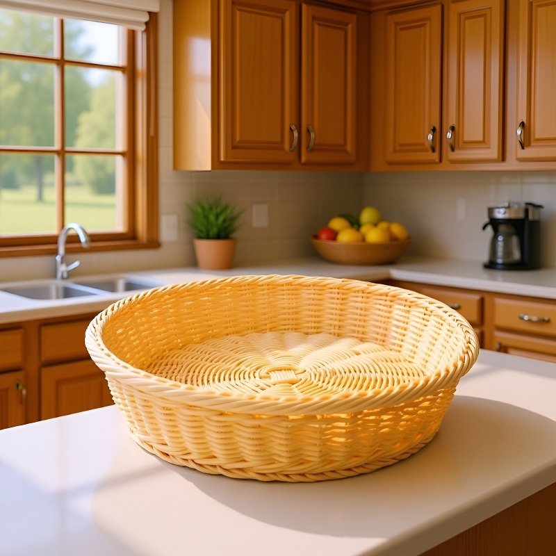 모조 라탄 짠 바구니