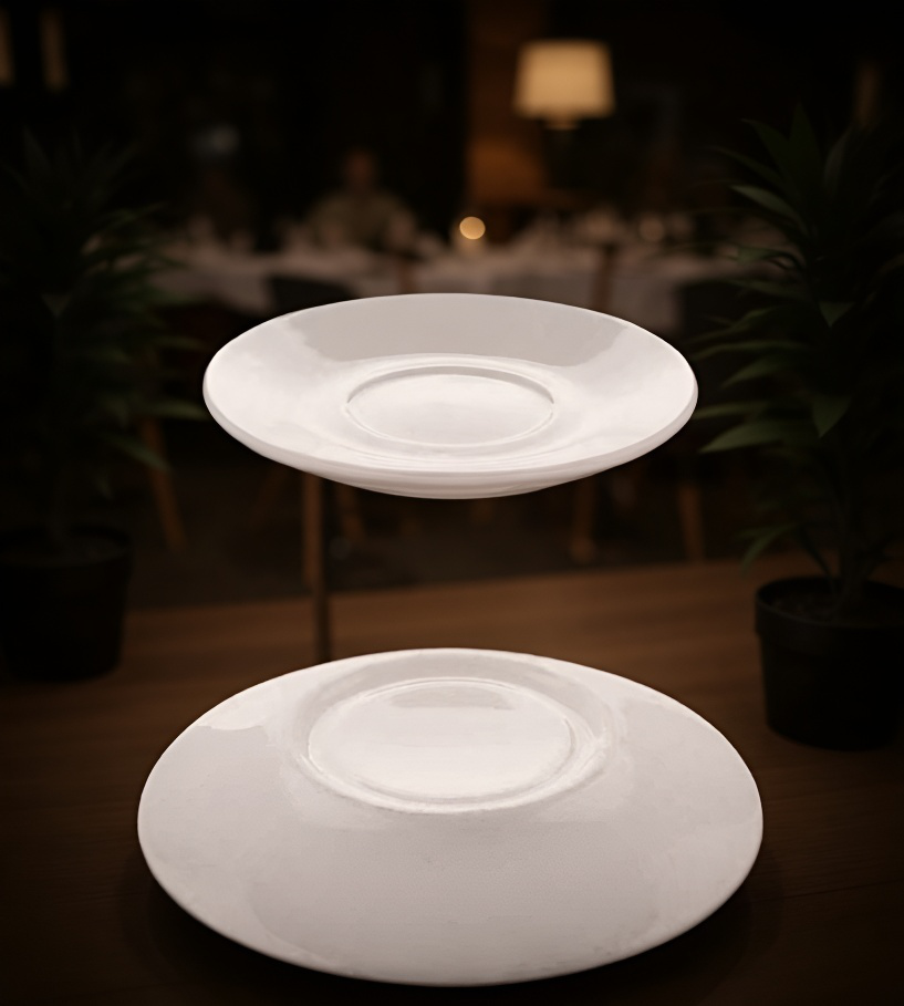 シンプルデザインの白いコーヒーカップ