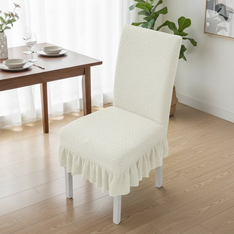Unique Design Dining Chair Cover, Easy to Clean Non-slip Jacquard Fabric