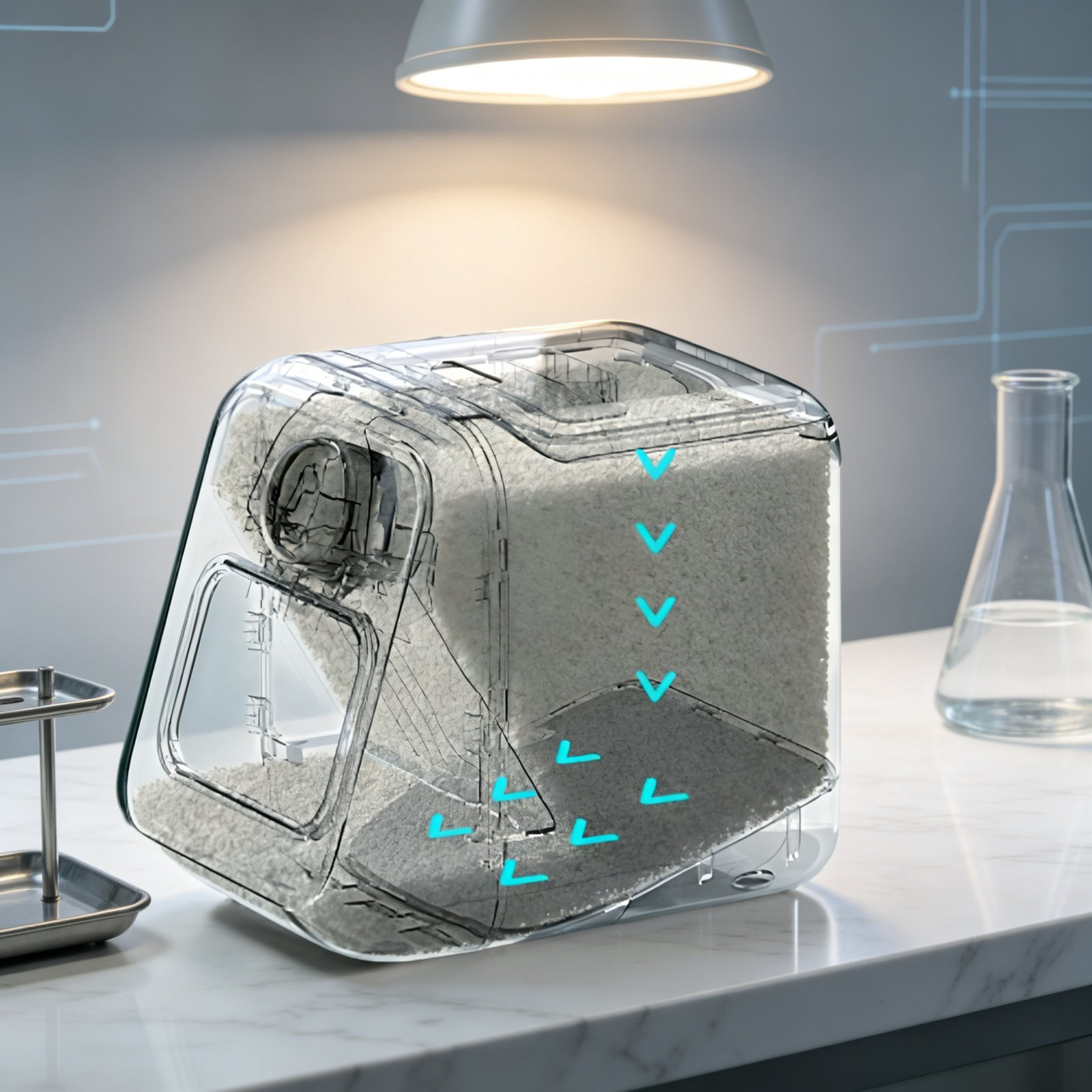 Almacenamiento conveniente de arroz para cocina moderna