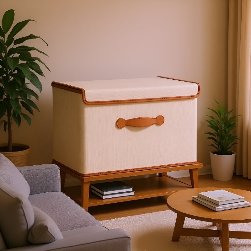 Große Aufbewahrungsbox mit Deckel für Kleidung und Bettdecken