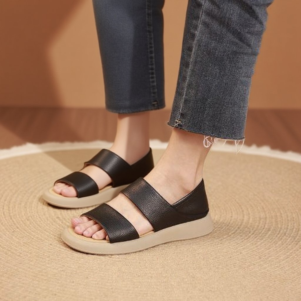 캐주얼 스타일 소가죽 통기성 신발