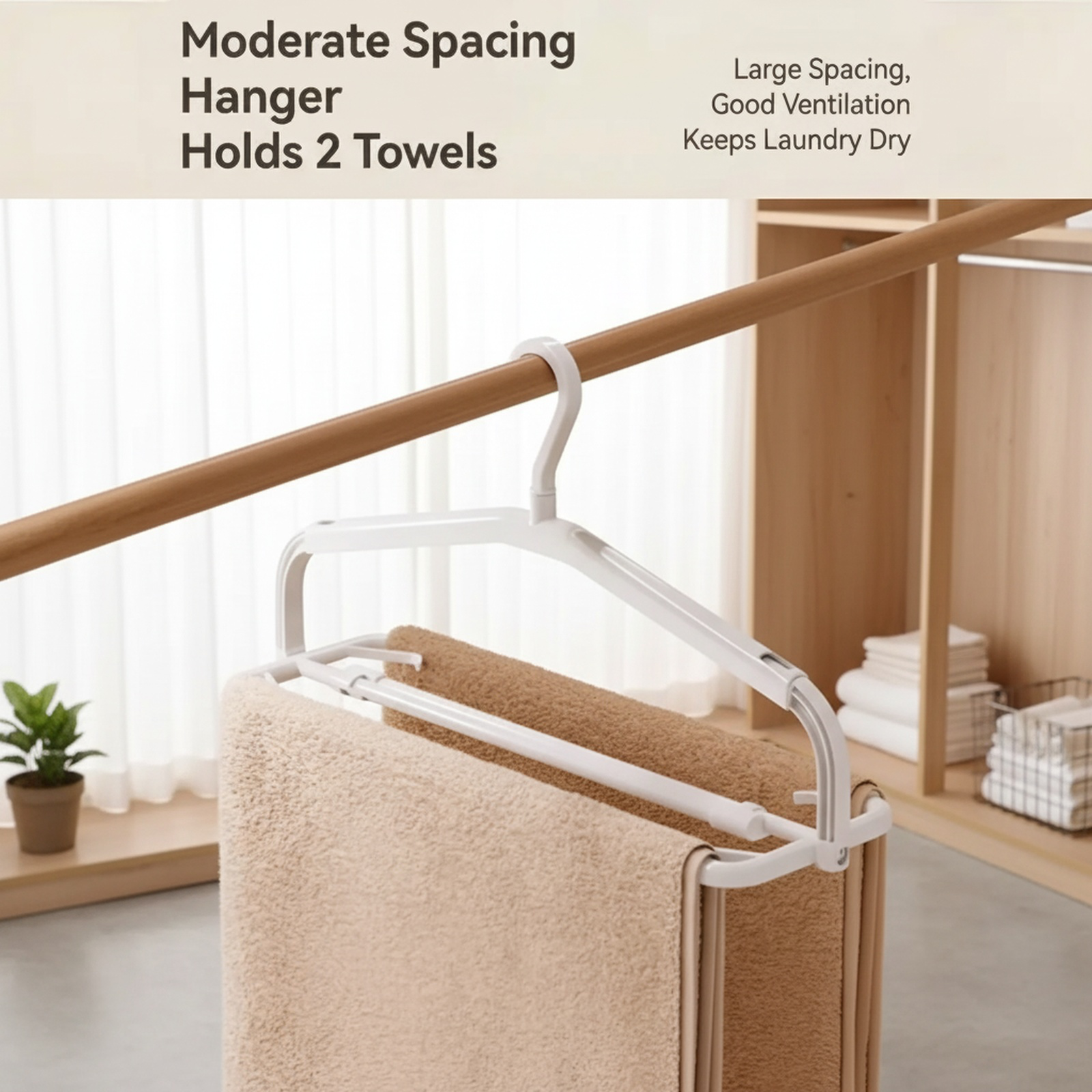 Adjustable hanger set for efficient closet organization