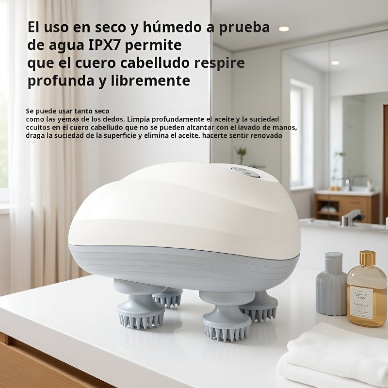 Masajeador inteligente de cuello y cuero cabelludo tipo pulpo