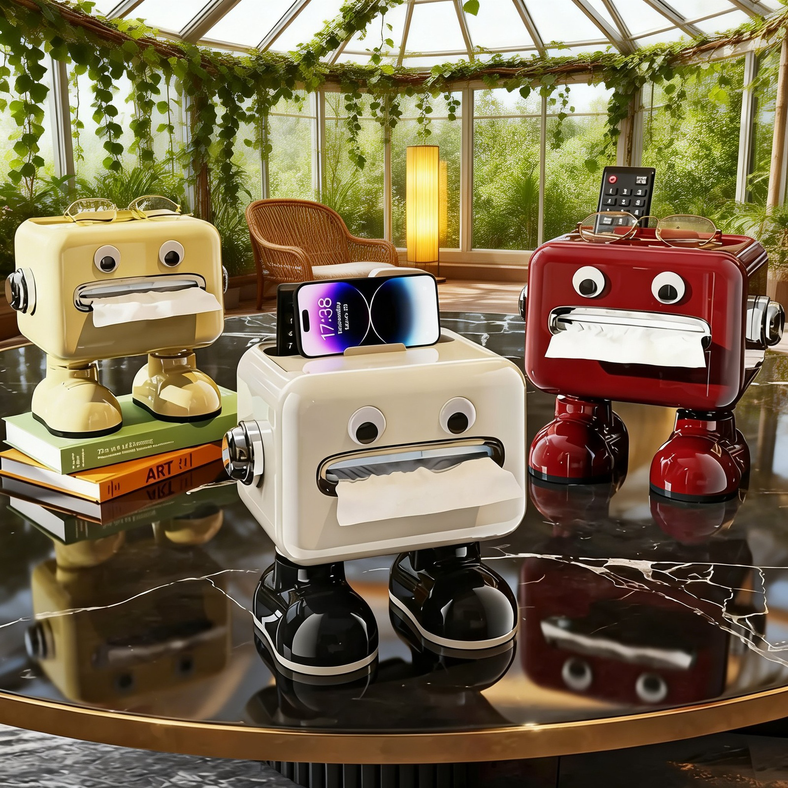 Aufbewahrungs-Taschentuchbox mit Ständer für Wohnzimmer und Esszimmer