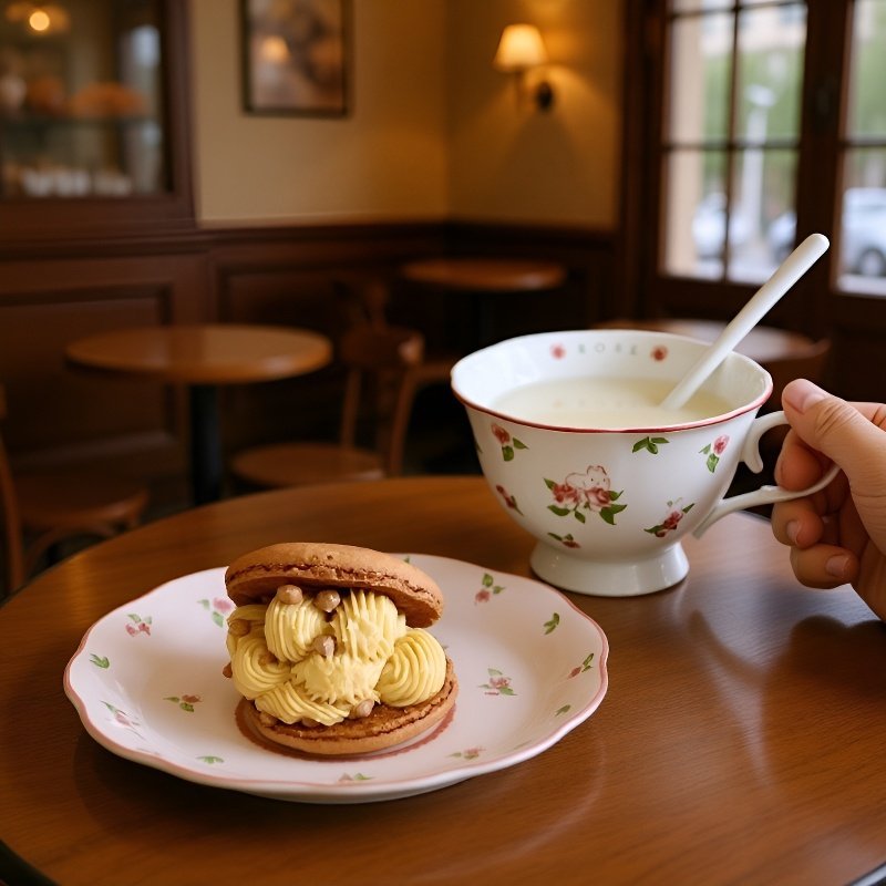 ヴィンテージのフランス製陶器製コーヒーカップ