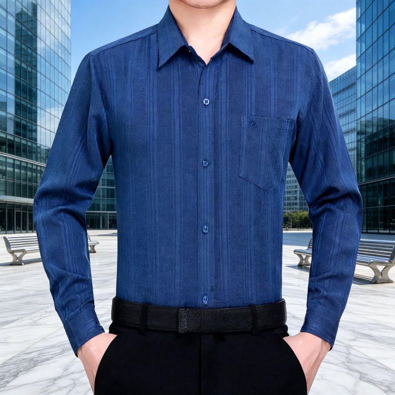 편안한 루즈핏 남성 긴팔 셔츠 스타일링