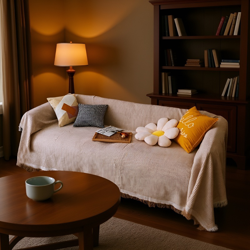 ソファカバーカバーフルカバー綿糸ユニバーサルソファブランケットカバータオル フルカバーソファ