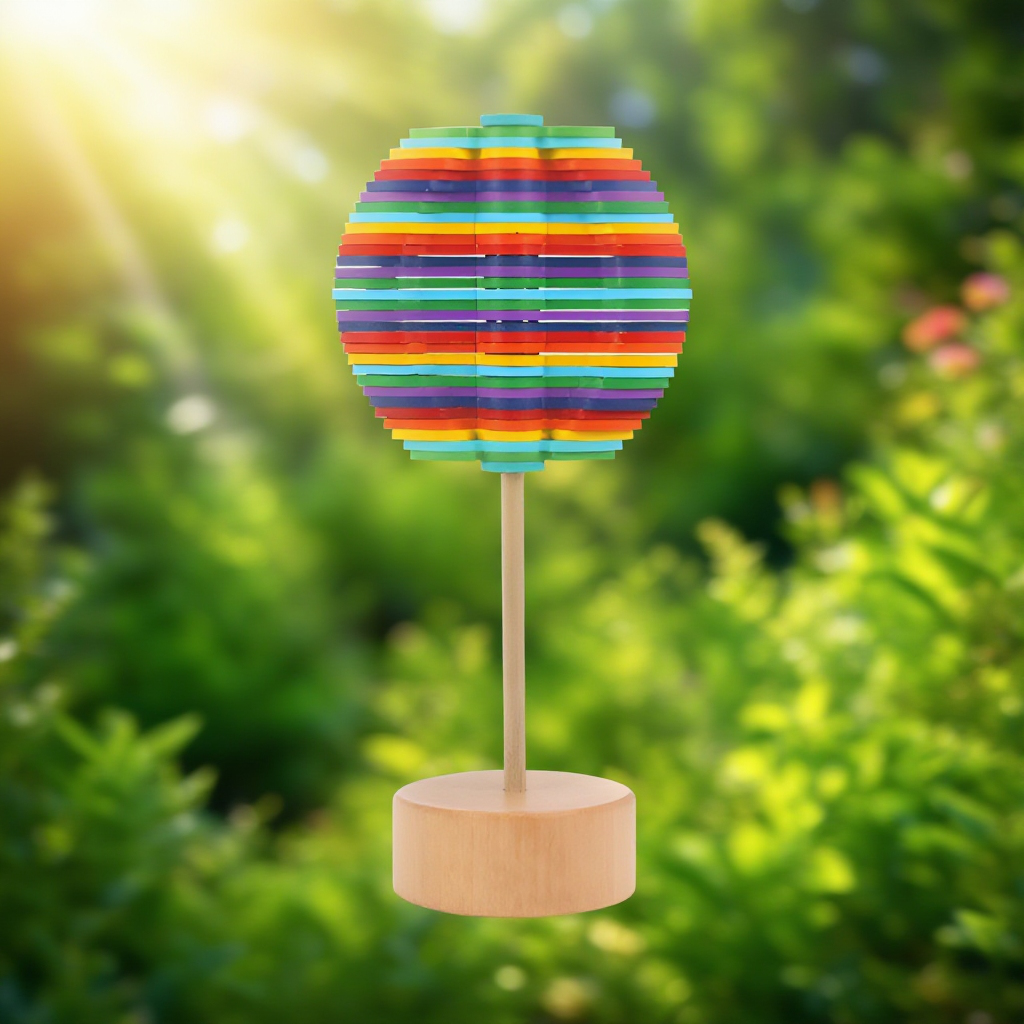 나무 회전 해압봉 장난감