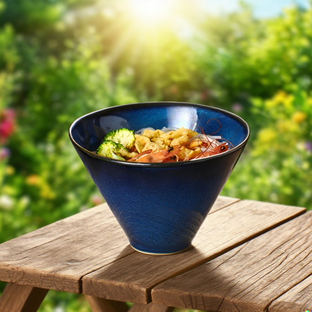 和風窯焼き麺碗 陶器どんぶり帽子型