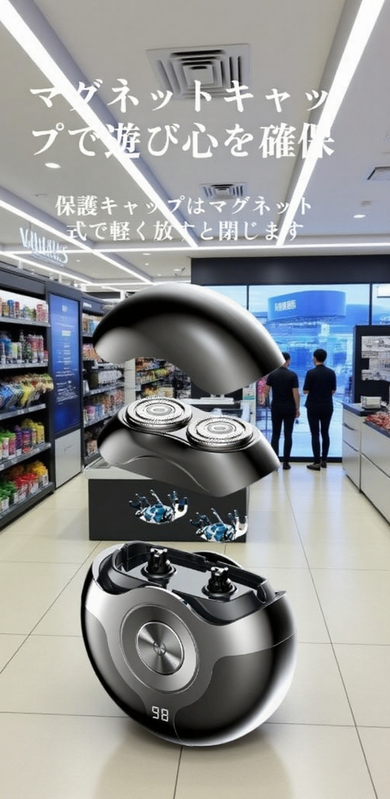 シェーバーの付属品セット写真
