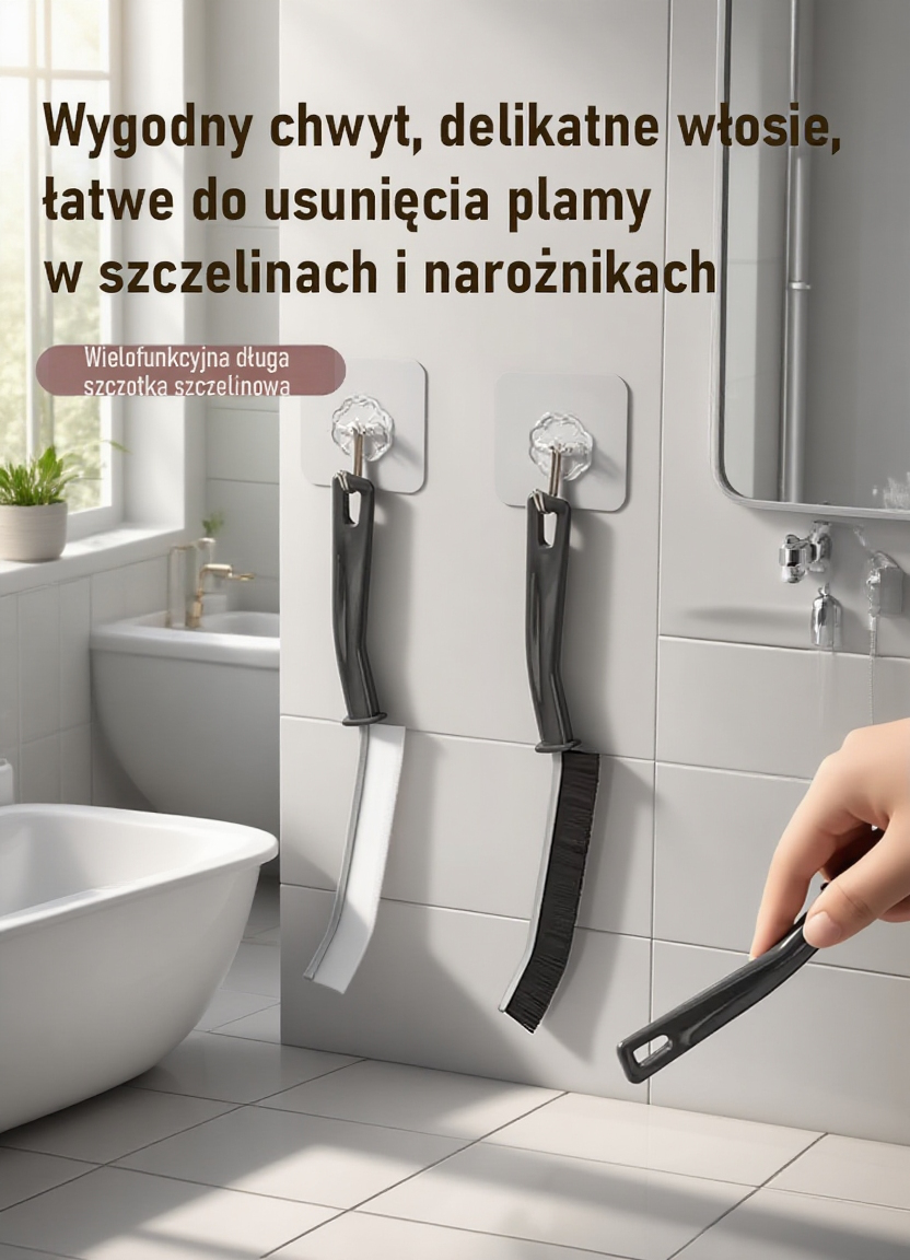 Szczotka do szczelin ze stopu – widok z boku