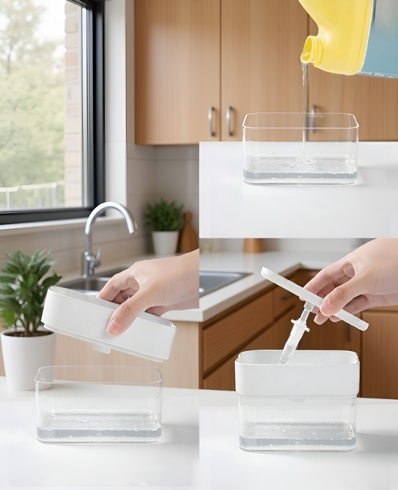 Detalle de la prensa escurridora en la jabonera