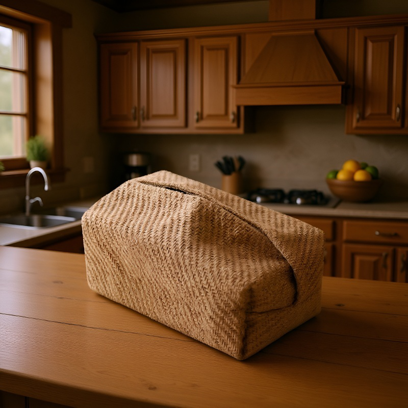 Boîte de rangement en lin et coton style japonais dans un tiroir