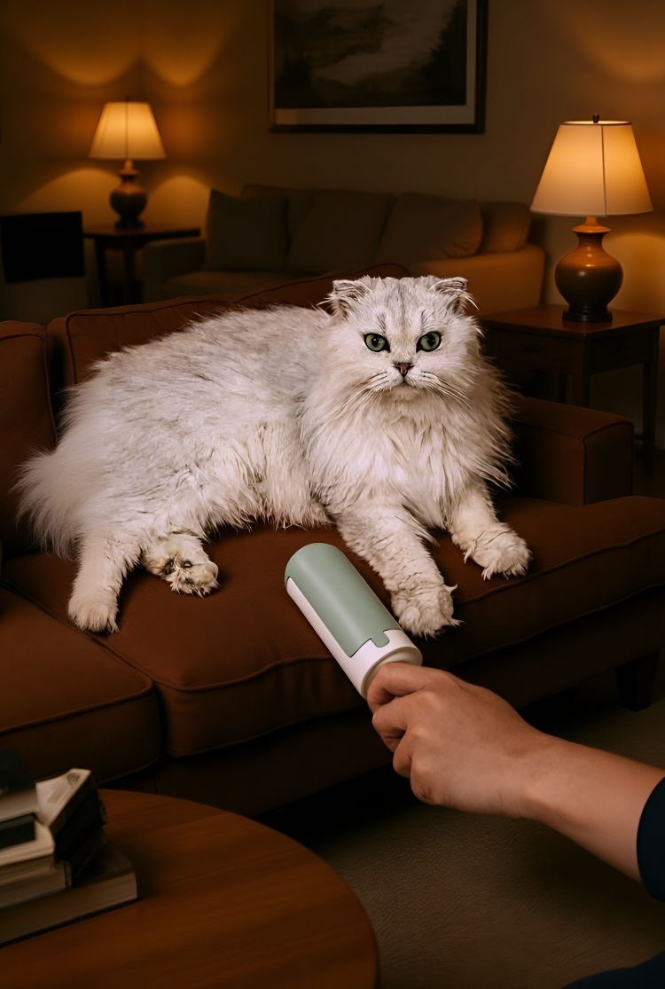 ペットの毛をしっかりキャッチするブラシ