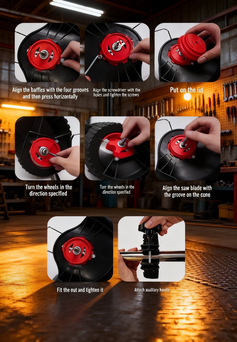 Versatile portable grass trimmer for gardens and fields