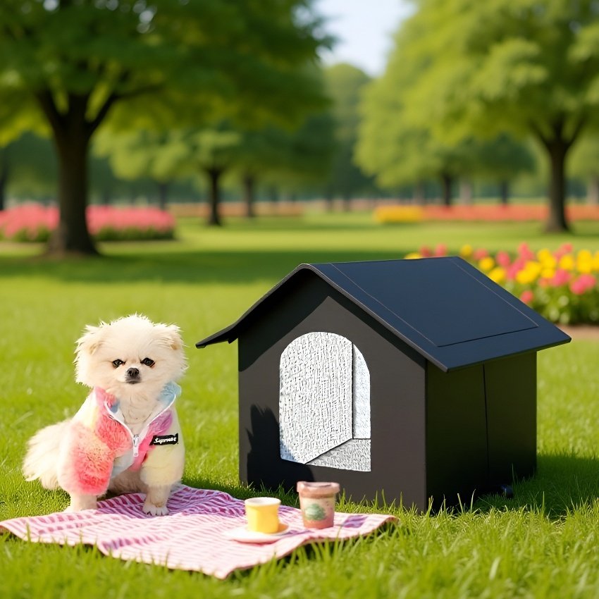 Katzenbett und Hundebett für draußen, wasserdichtes Katzenhaus aus Oxford-Stoff, kältebeständig und 