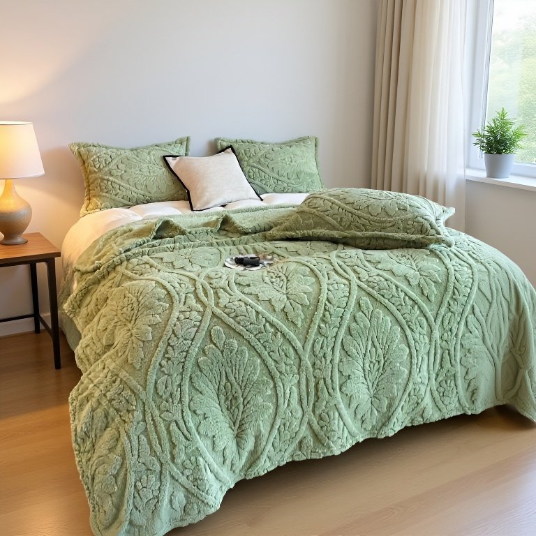 Sábana europea afelpada y cálida, manta de franela de leche