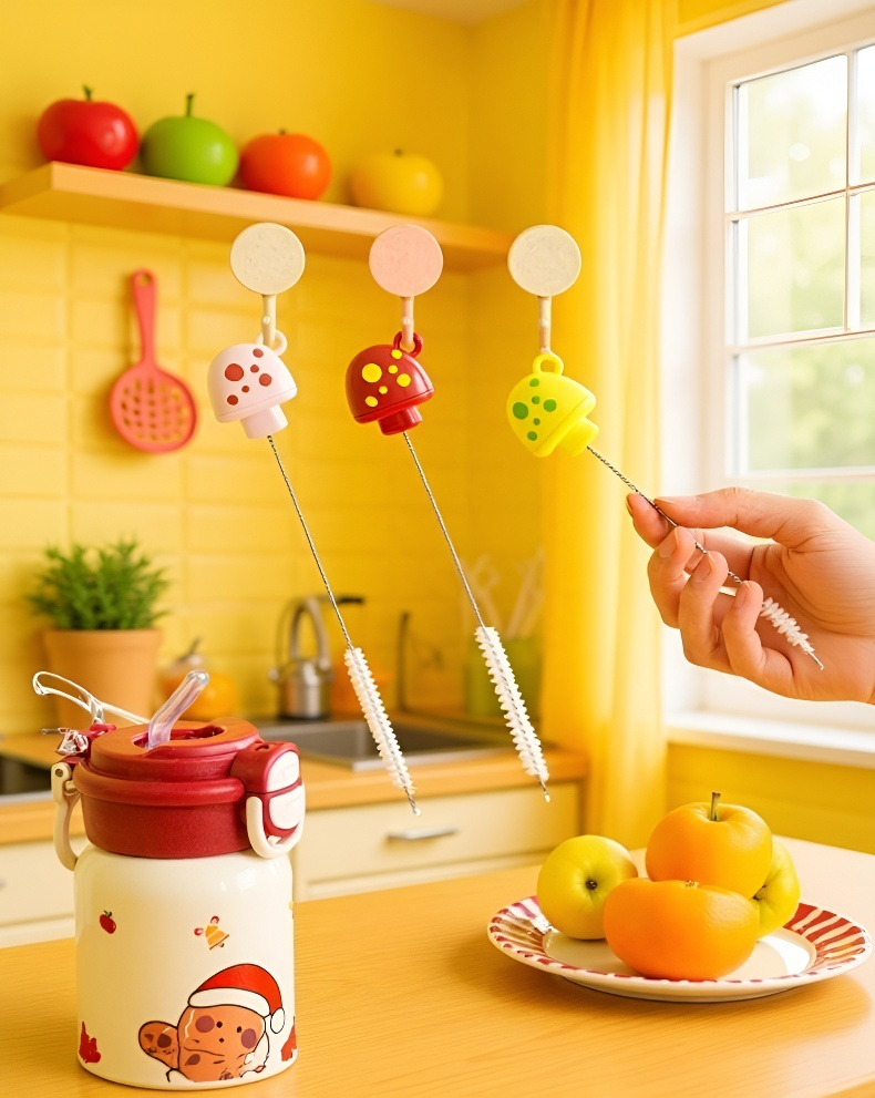 Herramienta de limpieza profunda para pajillas y otros utensilios