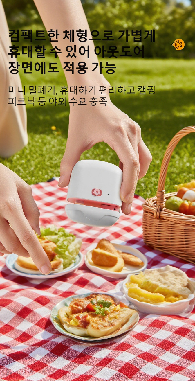 무선 밀봉기 작동 방법 안내 이미지