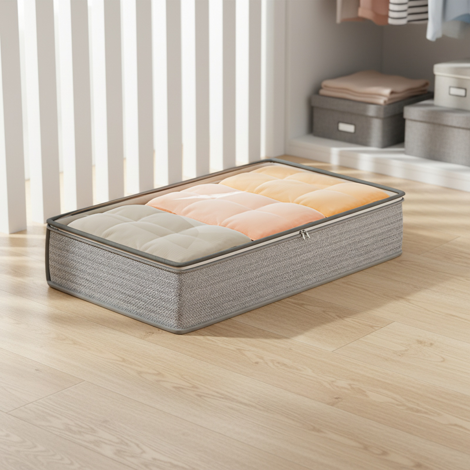 Caja plegable para ahorrar espacio debajo de la cama