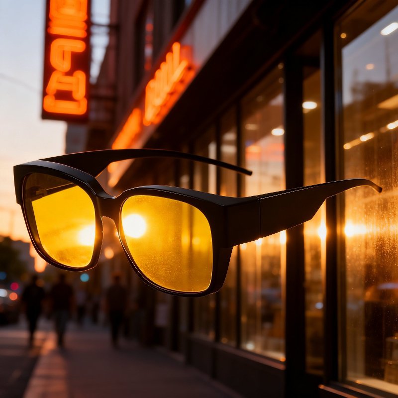 Women's Large Frame Polarized Sunglasses Set Myopia Clip UV Driving Glasses