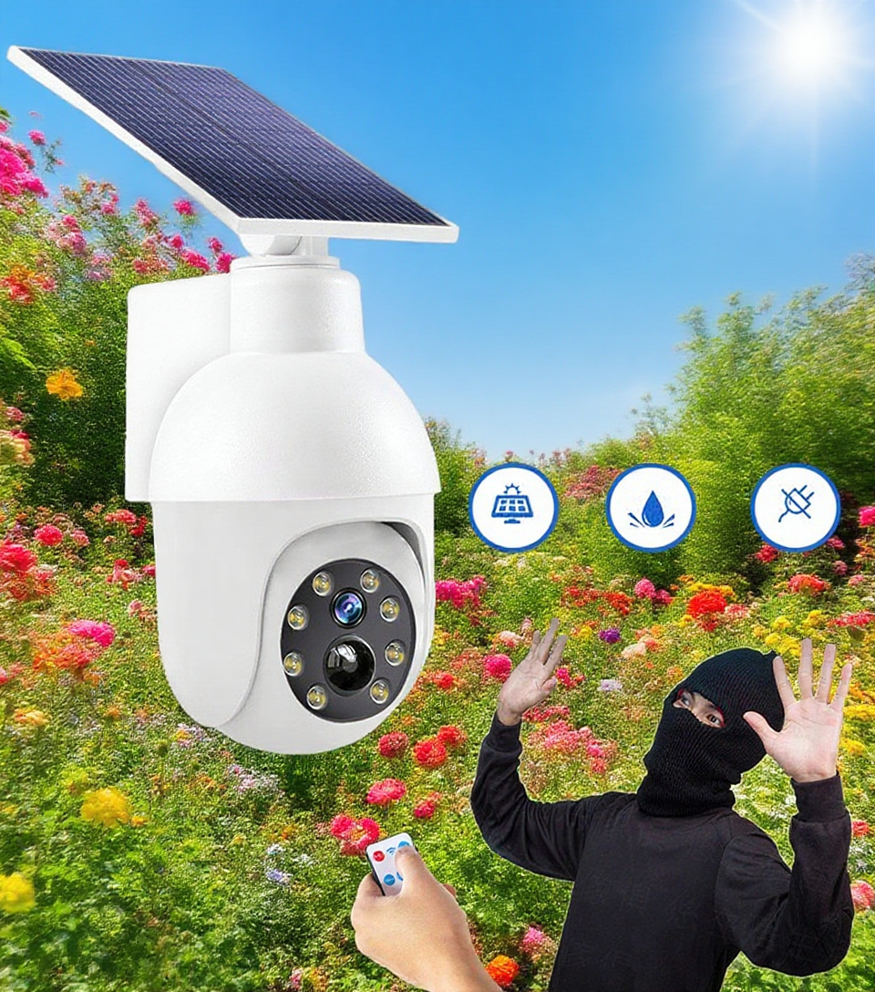 Simulovaná monitorovací kamera pouliční osvětlení