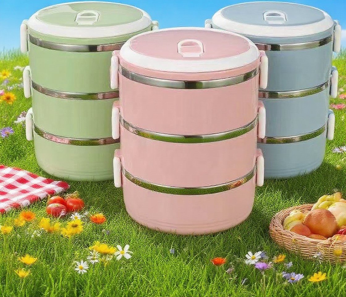 Mehrschichtige Edelstahl Essen Box mit Isolierung