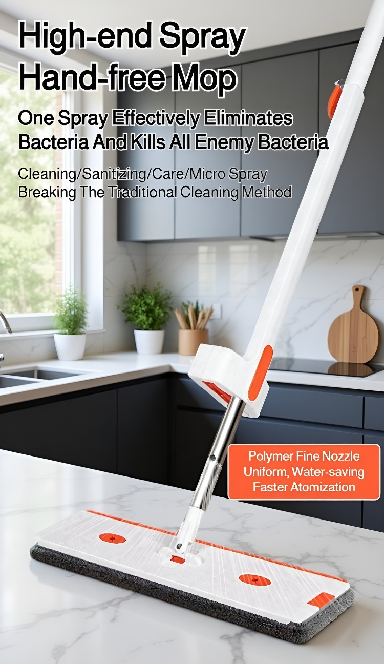 Spray Mop for Home Use with One-Pass Clean Feature