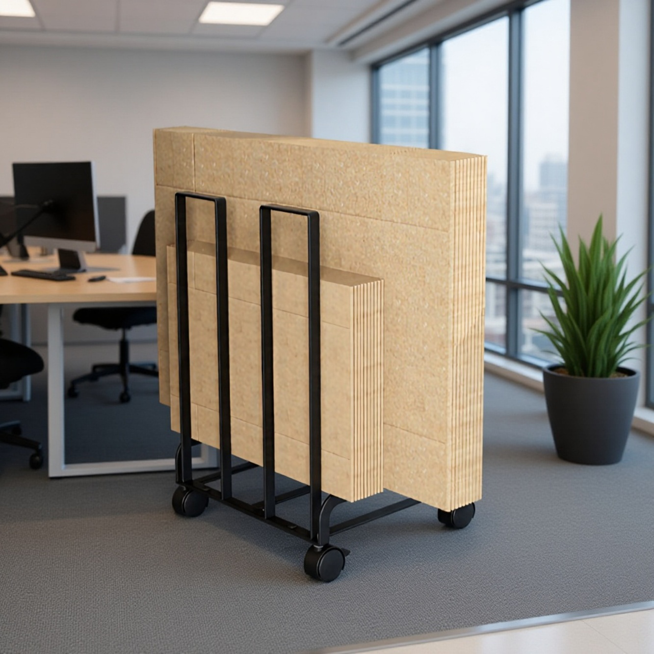 和風キャスター付き移動式段ボール収納ラック雑貨収納カート家庭用倉庫段ボール収納ラック