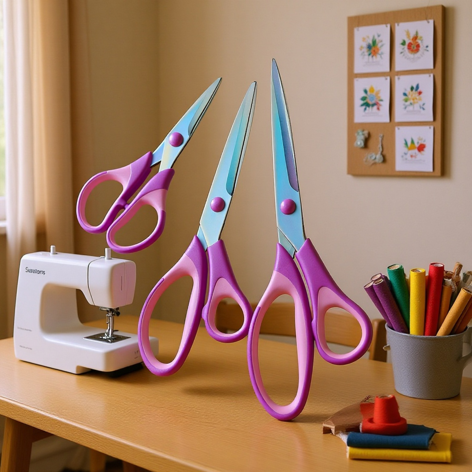 ステンレス製家庭用三点セット裁縫・キッチンはさみ