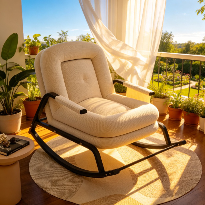 Silla mecedora de balcón, silla perezosa de celebridad de Internet, tumbona individual para el hogar