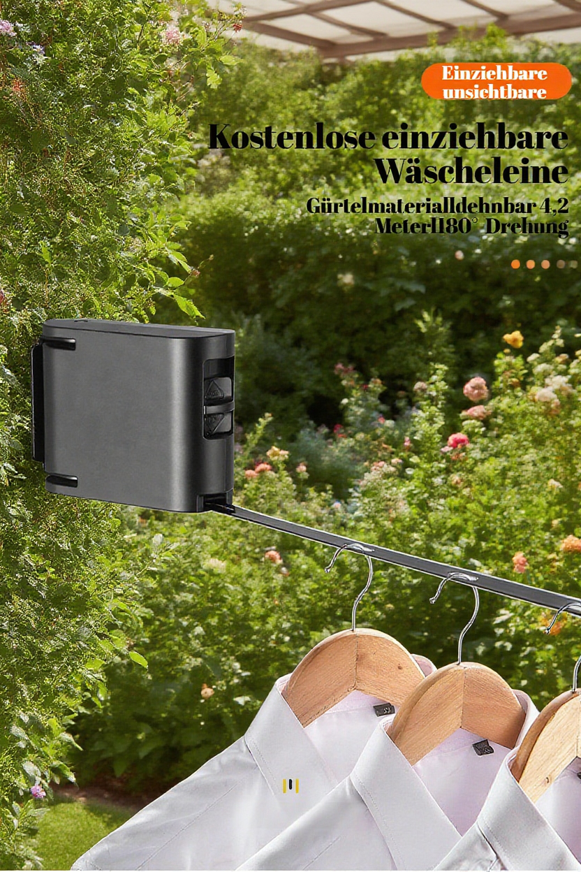 4,2m starke quadratische Trockenleine aus ABS für Wandmontage